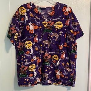 Halloween Women’s Scrub Top